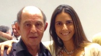 La aspirante a secundar a Hugo Moyano junto al "Bocha".